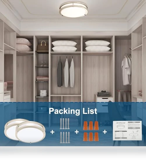 LED Flush Mount Ceiling Light Fixture — Overhead Lighting, OOWOLF
