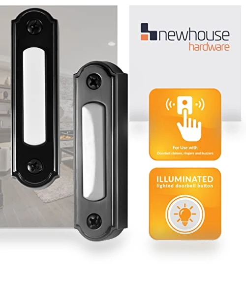 LED Lighted Metal Door Chime Push Button — Push Buttons, Newhouse Hardware