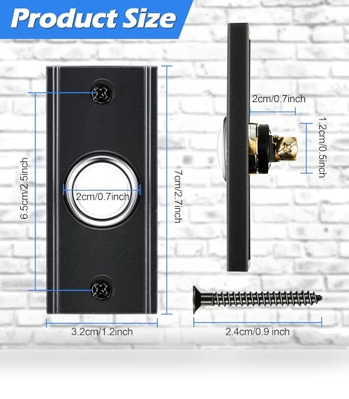 Lighted Metal Doorbell Push Button — Push Buttons, Dreyoo