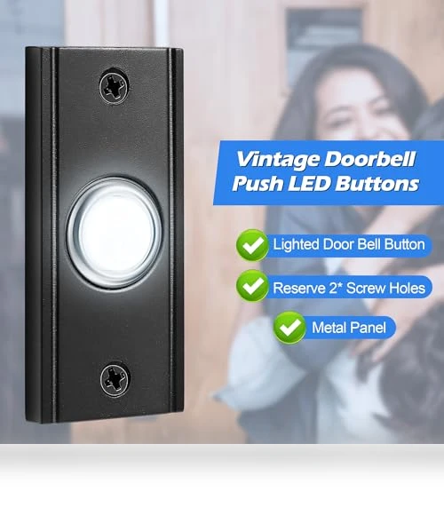 Lighted Metal Doorbell Push Button — Push Buttons, Dreyoo