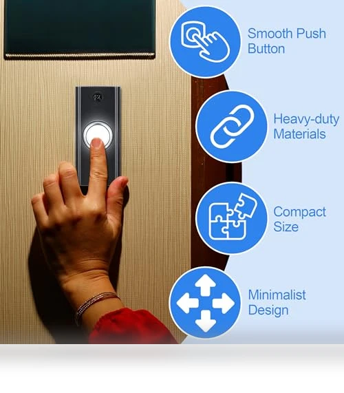 Lighted Metal Doorbell Push Button — Push Buttons, Dreyoo