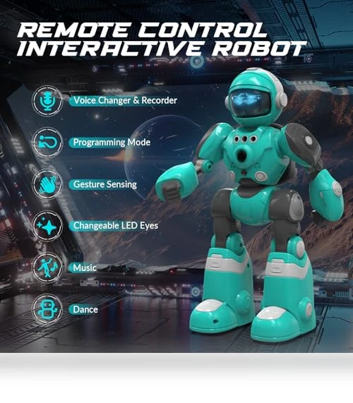 Programmable Remote Control Robot with Magic Record Voice Function — Interactive Figures & Robots, STEMTRON