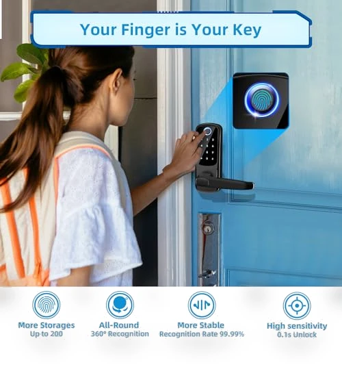 Smart Door Lock with Handle — Locks, MSR X6