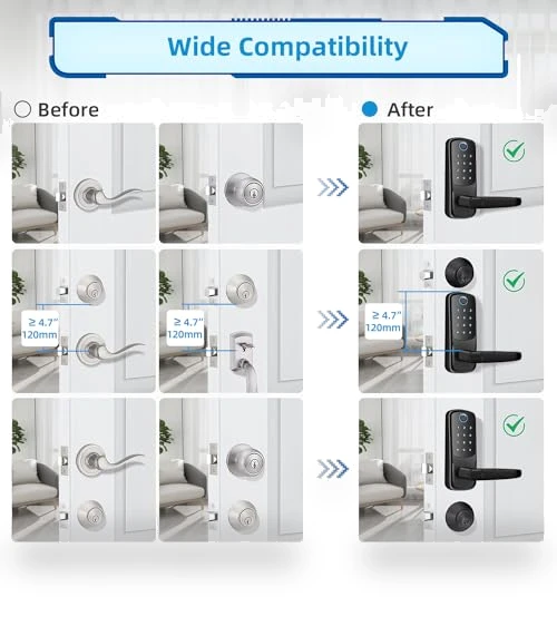 Smart Door Lock with Handle — Locks, MSR X6