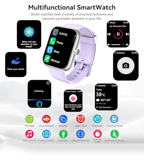 Smart Watch with Alexa & Bluetooth Calls — Smartwatches, Senbono