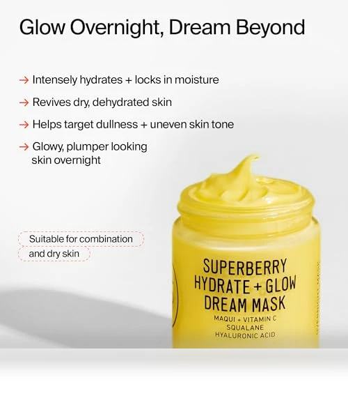 Superberry Hydrate + Glow Dream Mask — Nighttime Moisturizers, Youth To The People
