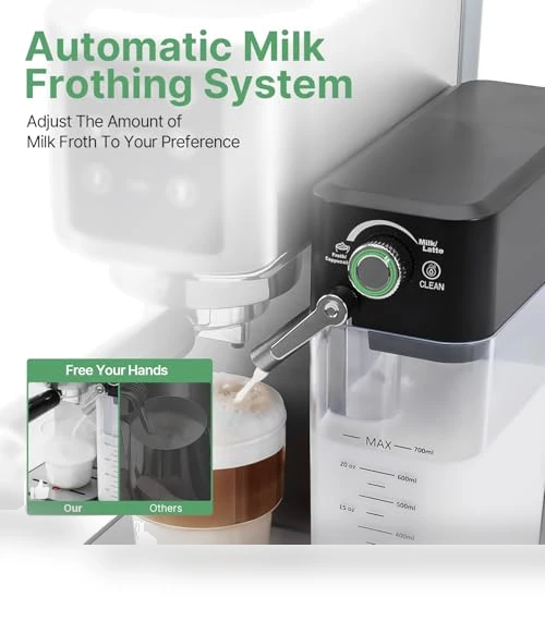 Touchscreen Espresso Maker with Automatic Milk Frother — Espresso Machines, URintells Cuising