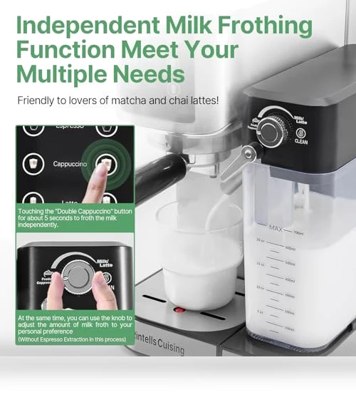Touchscreen Espresso Maker with Automatic Milk Frother — Espresso Machines, URintells Cuising
