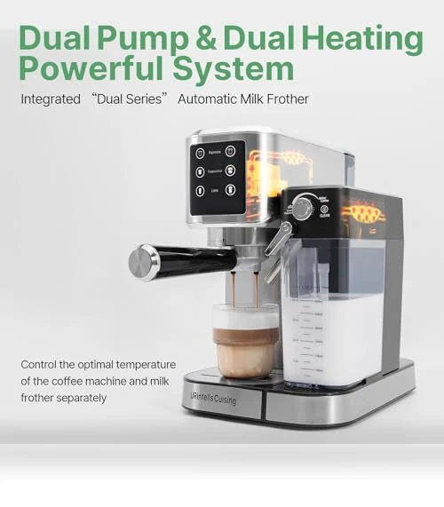 Touchscreen Espresso Maker with Automatic Milk Frother — Espresso Machines, URintells Cuising