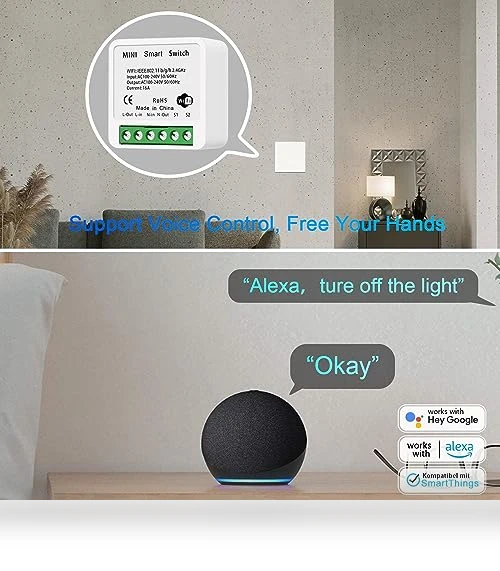 WiFi Smart Switch Light Switch — Smart Home Hubs & Controllers, Bkiyougo
