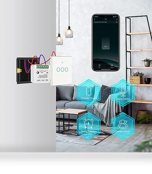 WiFi Smart Switch Light Switch — Smart Home Hubs & Controllers, Bkiyougo