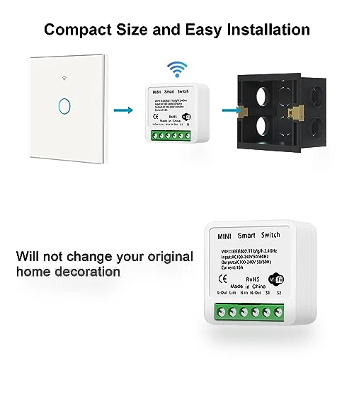 WiFi Smart Switch Light Switch — Smart Home Hubs & Controllers, Bkiyougo