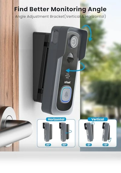 Wireless Doorbell Camera — Outdoor Security Cameras, iegeek