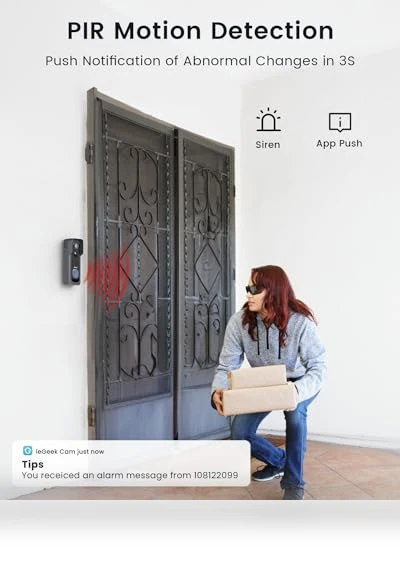 Wireless Doorbell Camera — Outdoor Security Cameras, iegeek