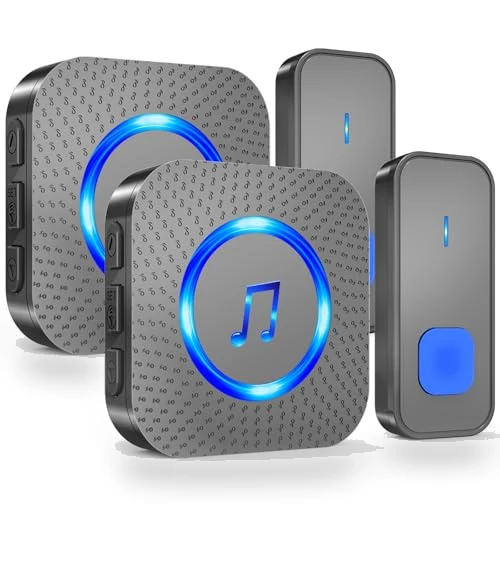 Wireless Doorbell with 2 Receivers 2 Buttons — Kits, SURFOU