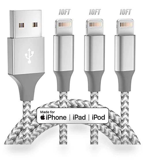 3-Pack 10FT Lightning Cable — Lightning, Bkayp