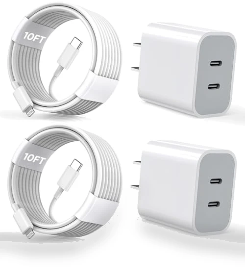Dual USB C Charger Block with Lightning Cable — Lightning, Shenzhen Jiaxingyuan Technology Co., Ltd.