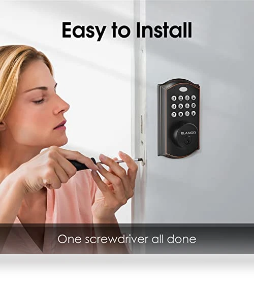 Electronic Deadbolt Lock with Keypads — Locks, ELAMOR