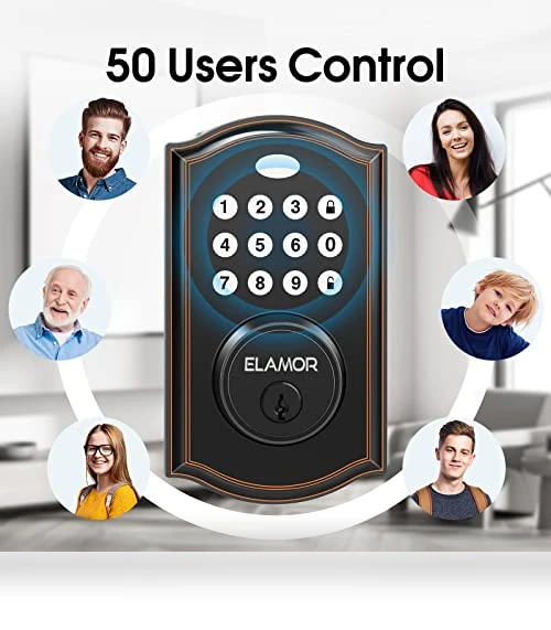 Electronic Deadbolt Lock with Keypads — Locks, ELAMOR