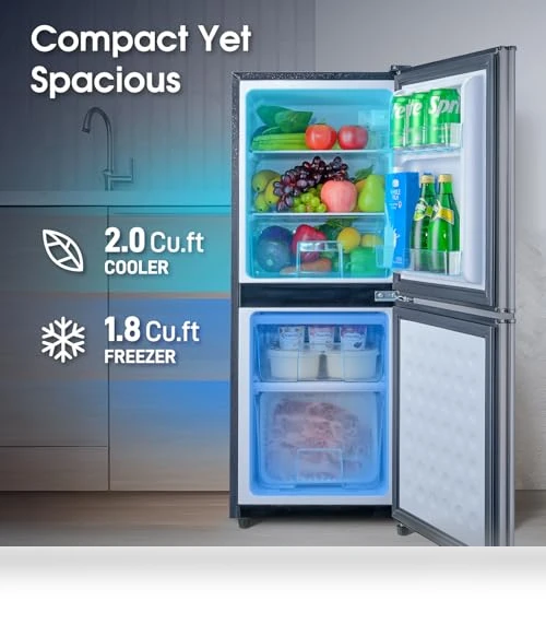 Fridge with Bottom Freezer and Drawer — Mini Fridges, Anypro