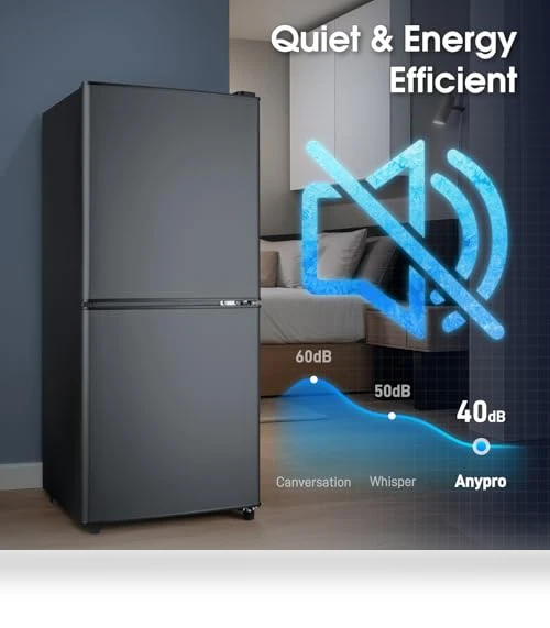 Fridge with Bottom Freezer and Drawer — Mini Fridges, Anypro