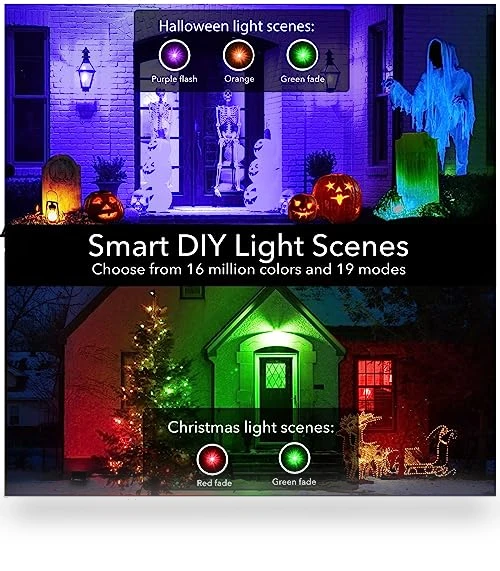 LED Flood Light 80W, Outdoor RGB Color Changing, Smart Floodlights RGBW — Outdoor Security & Flood Lighting, ILC