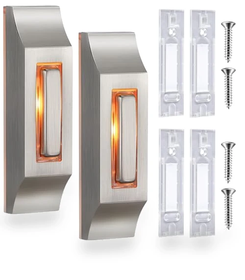 Metal Doorbell Push Button with Warm LED Light — Push Buttons, Enhon