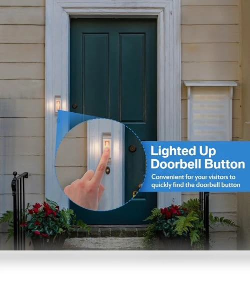 Metal Doorbell Push Button with Warm LED Light — Push Buttons, Enhon