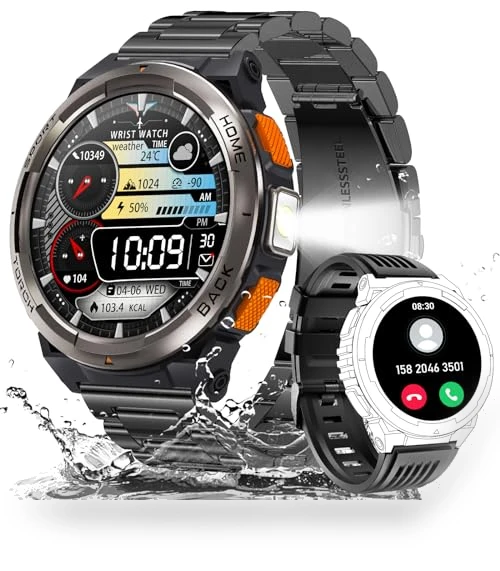 Military Smart Watch with Flashlight — Smartwatches, EIGIIS
