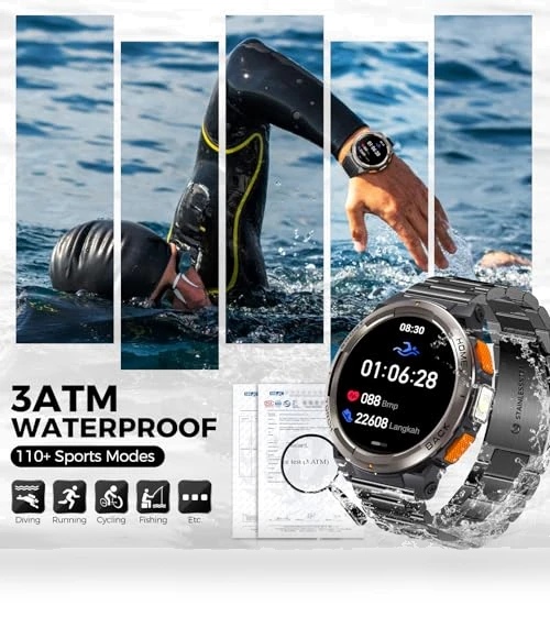 Military Smart Watch with Flashlight — Smartwatches, EIGIIS