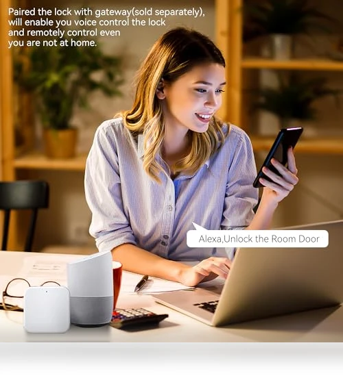 Smart Fingerprint Door Lock with Handle Set — Keyless Entry, BEBASIA