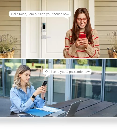 Smart Fingerprint Door Lock with Handle Set — Keyless Entry, BEBASIA