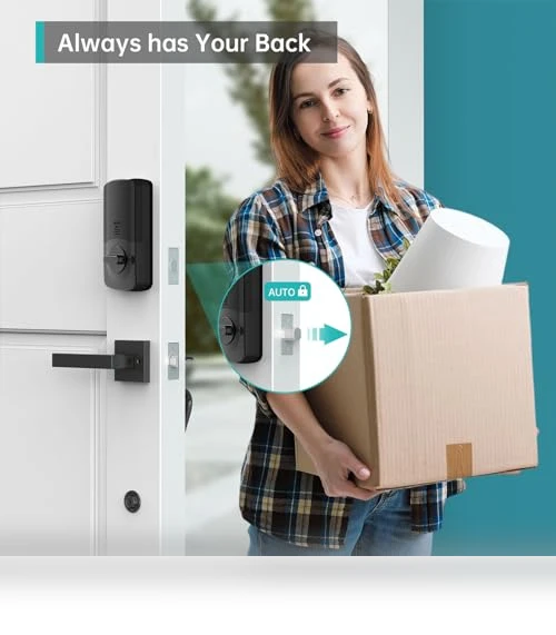 Smart Lock Front Door - Keyless Entry Door Lock with Handle Set — Biometric Security, hornbill