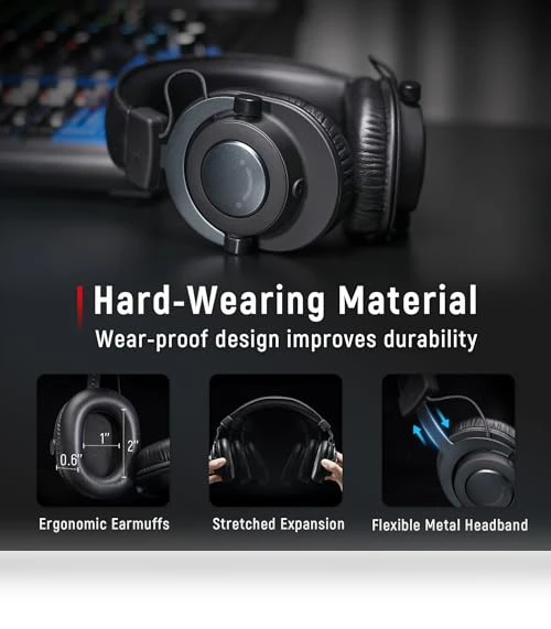 Studio Monitor Headphones for Recording — Earphones, FIFINE