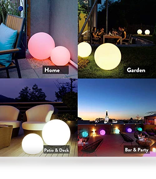 Waterproof Rechargeable LED Glowing Ball Light Orb Globe Lamp — Outdoor Light Projectors, Mr.Go