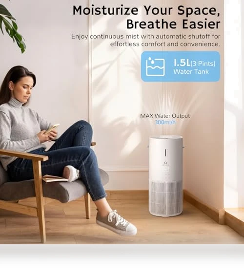 2 in 1 Air Purifier with Humidifier — Air Moisturizers, AIRTHEREAL