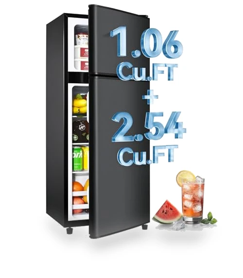 Double Door Refrigerator with Freezer — Mini Fridges, Anypro