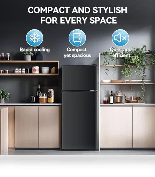 Double Door Refrigerator with Freezer — Mini Fridges, Anypro