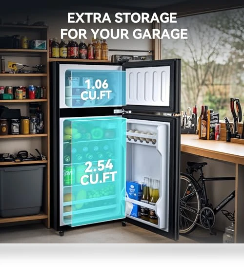 Double Door Refrigerator with Freezer — Mini Fridges, Anypro