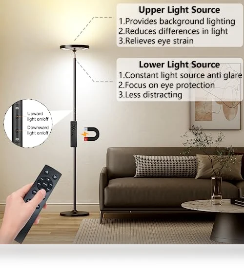 Double Side Lighting LED Floor Lamp — Standing Lights, Keepsmile