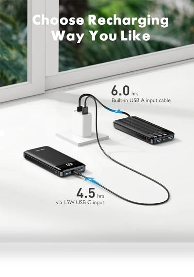 Portable Charger with Built-in Cables — Mobile Power Solutions, Charmast