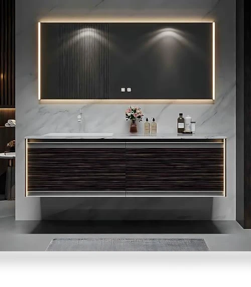 Single Sink Bathroom Vanity Cabinet with Smart Mirror — Shower, ZGNBSD