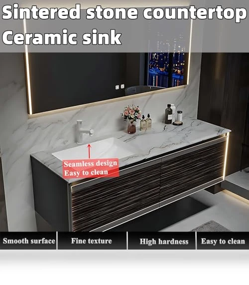 Single Sink Bathroom Vanity Cabinet with Smart Mirror — Shower, ZGNBSD