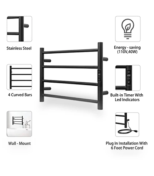 Smart WiFi Towel Warmer Wall Mounted — Towel Warmers, KEG