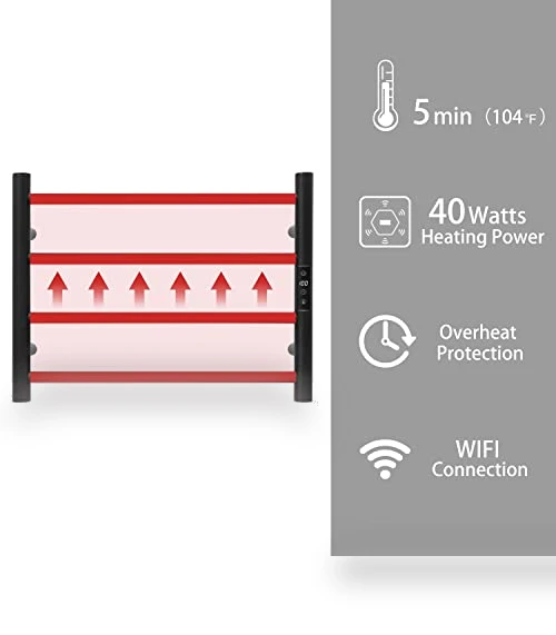 Smart WiFi Towel Warmer Wall Mounted — Towel Warmers, KEG