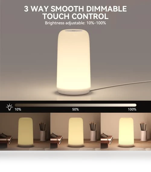 Touch Bedside Table Lamp — Desk & Table Lighting, ROOTRO