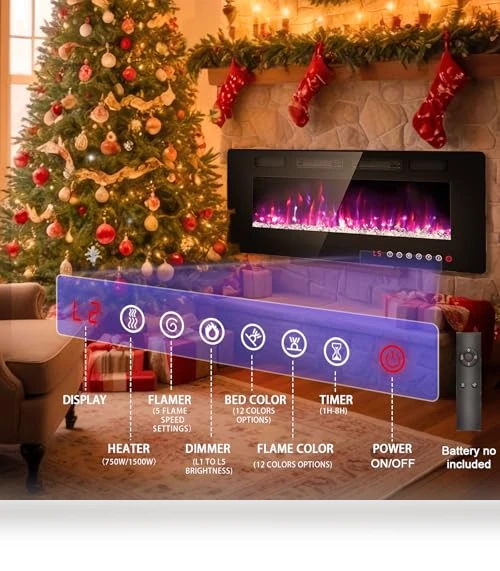 Ultra Thin Electric Fireplace — Electric Heating Solutions, BREEZEHEAT