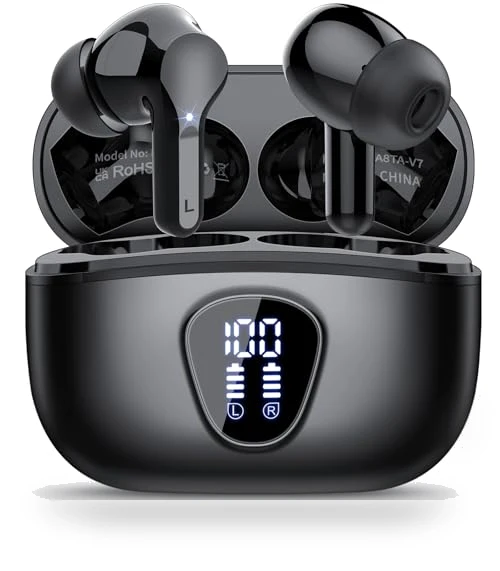 Wireless Earbuds with ENC Noise Cancelling Mic — In-Ear Headphones, BESNOOW