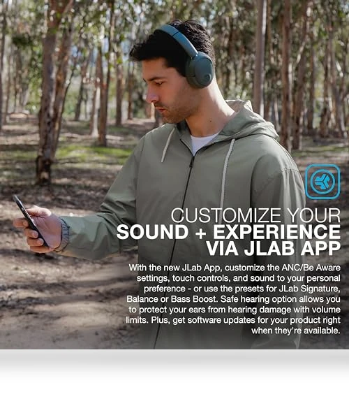 Wireless Headphones with Active Noise Cancelling — Over-Ear Headphones, JLab