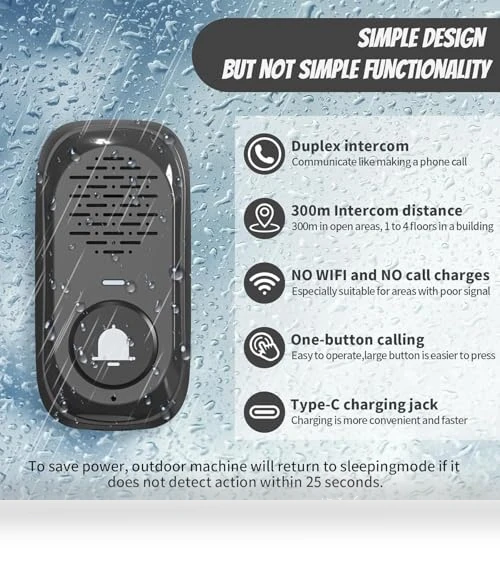 Wireless Intercom Doorbell — Kits, PANDAAR